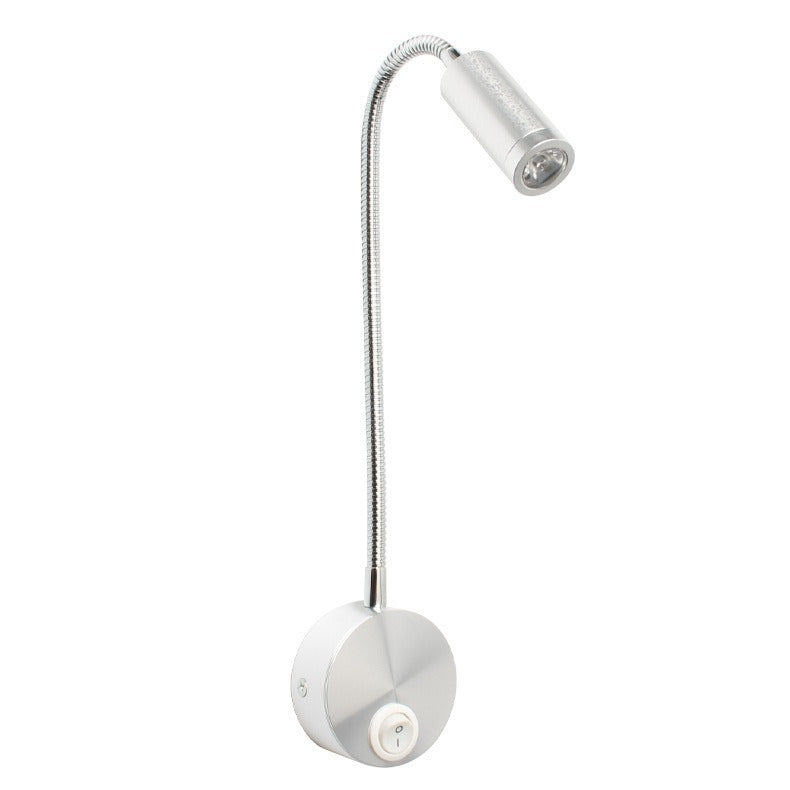 LED Wall Reading Light with Flexible Gooseneck, USB Port & Touch Dimming – 3W Bedside Lamp