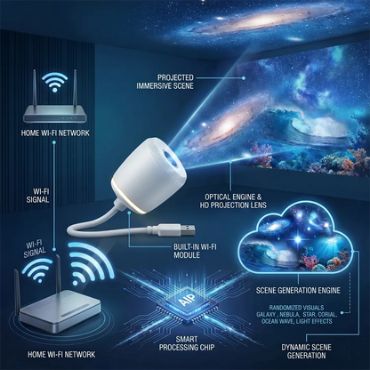 𝐋𝐮𝐦𝐨𝐫𝐢𝐞®🐰NEXT-GEN SMART PROJECTION HD Smart Dynamic 5D Holographic Night Light Projector