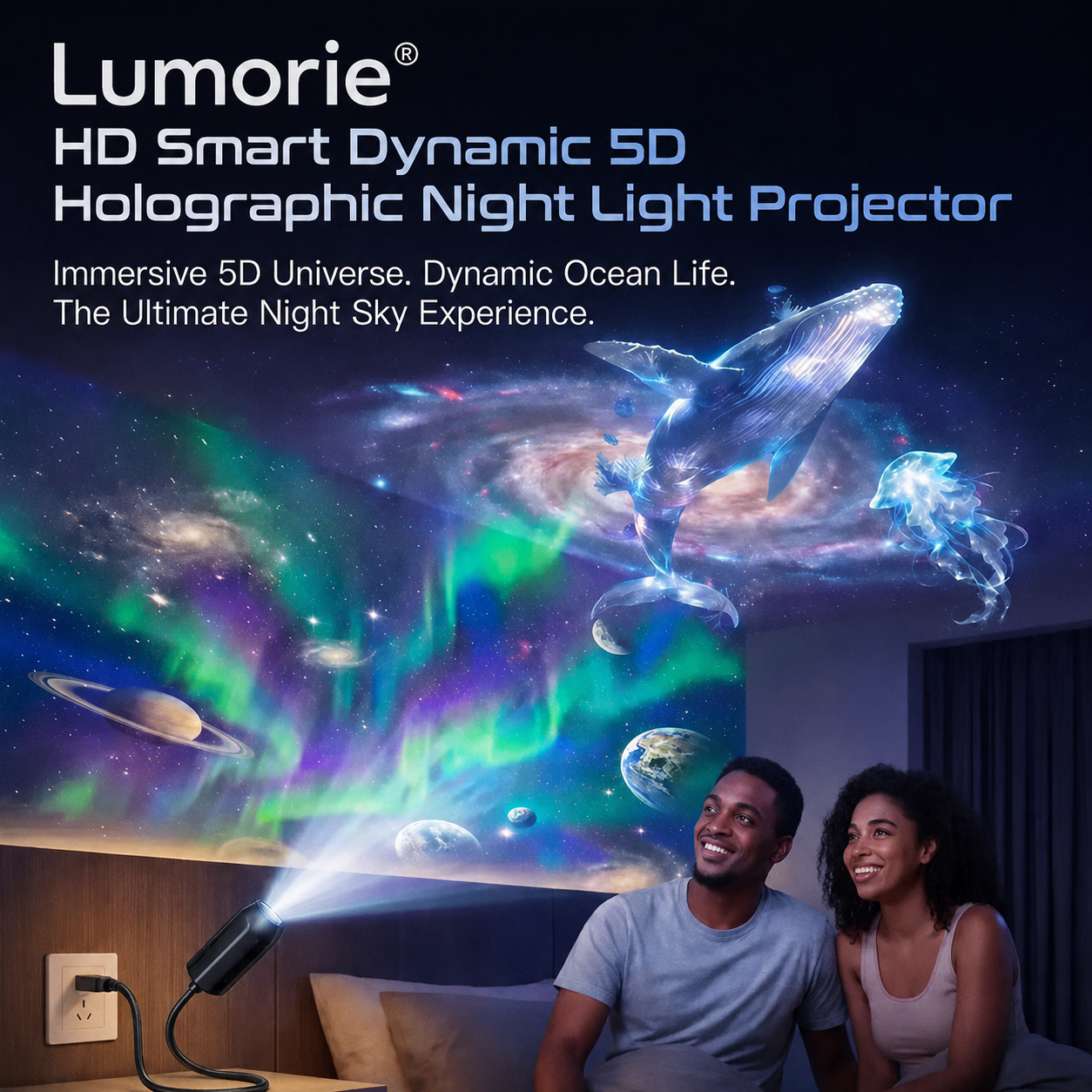 ⏰Last day Promotion 🐡-Night Light Projector - Smart Holographic Star Projector