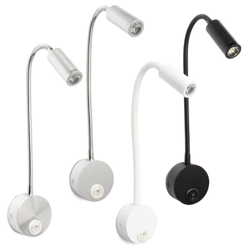 LED Wall Reading Light with Flexible Gooseneck, USB Port & Touch Dimming – 3W Bedside Lamp
