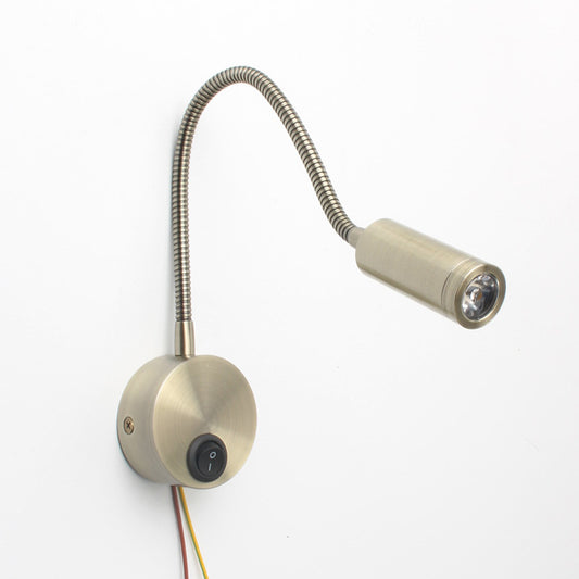 LED Wall Reading Light with Flexible Gooseneck, USB Port & Touch Dimming – 3W Bedside Lamp