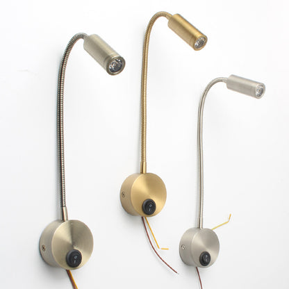 LED Wall Reading Light with Flexible Gooseneck, USB Port & Touch Dimming – 3W Bedside Lamp