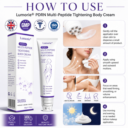 𝐋𝐮𝐦𝐨𝐫𝐢𝐞® PDRN💎 Multi-Peptide Massaging Body Roller Cream- Anti-aging, Hydrating, Skin Firming & Lifting, Skin Repair, Even Tone, Acne and Dark Spot Treatment, Wart and Mole Removal, and Psoriasis Relief.
